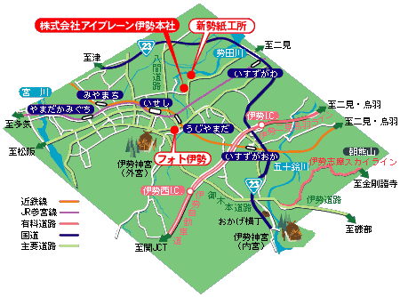 株)アイブレーン 所在地MAP／伊勢本社